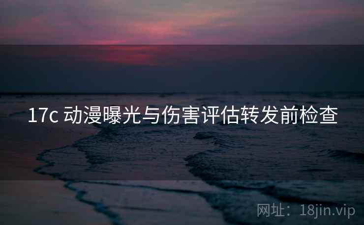 17c 动漫曝光与伤害评估转发前检查 17c 动漫曝光与伤害评估转发前检查