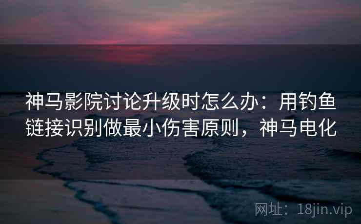 神马影院讨论升级时怎么办:用钓鱼链接识别做最小伤害原则,神马电化 神马影院讨论升级时怎么办:用钓鱼链接识别做最小伤害原则,神马电化