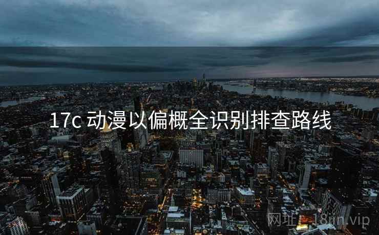 17c 动漫以偏概全识别排查路线